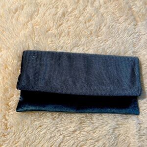 Anthropologie Blue Mid-Size Velvet Crossbody Purse, OS